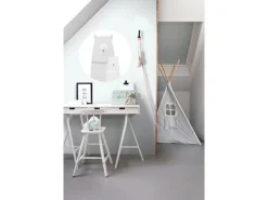 ESTAhome Selbstklebende Runde Tapete Bären Hellgrau Ø 70 cm 158976