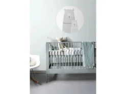 ESTAhome Selbstklebende Runde Tapete Bären Hellgrau Ø 70 cm 158976