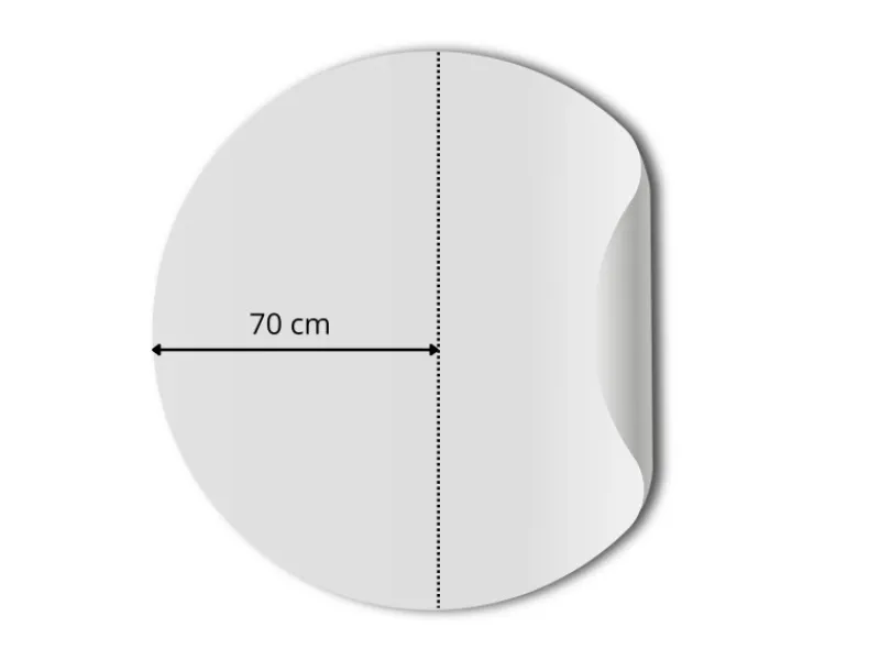 ESTAhome Selbstklebende Runde Tapete Safari-Muster Schwarz-Weiß Ø 140 cm 159004