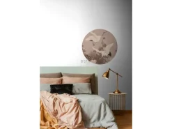 Sale ESTAhome Selbstklebende Runde Tapete Kraniche Graurosa Ø 70 cm 158995