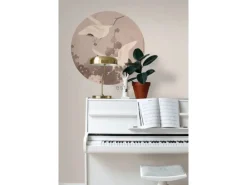 Sale ESTAhome Selbstklebende Runde Tapete Kraniche Graurosa Ø 70 cm 158995