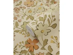 ESTAhome Tapete Blumen Ockergelb und Beigebraun 50 x 900 cm