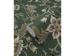 New ESTAhome Tapete Blumenmuster Schwarz und Grün 0.53 x 10.05 m 139417