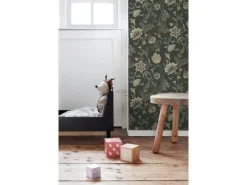 New ESTAhome Tapete Blumenmuster Schwarz und Grün 0.53 x 10.05 m 139417