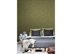 Online ESTAhome Tapete City Talk Sprüche Oliv 53 cm x 10.05 m Grün