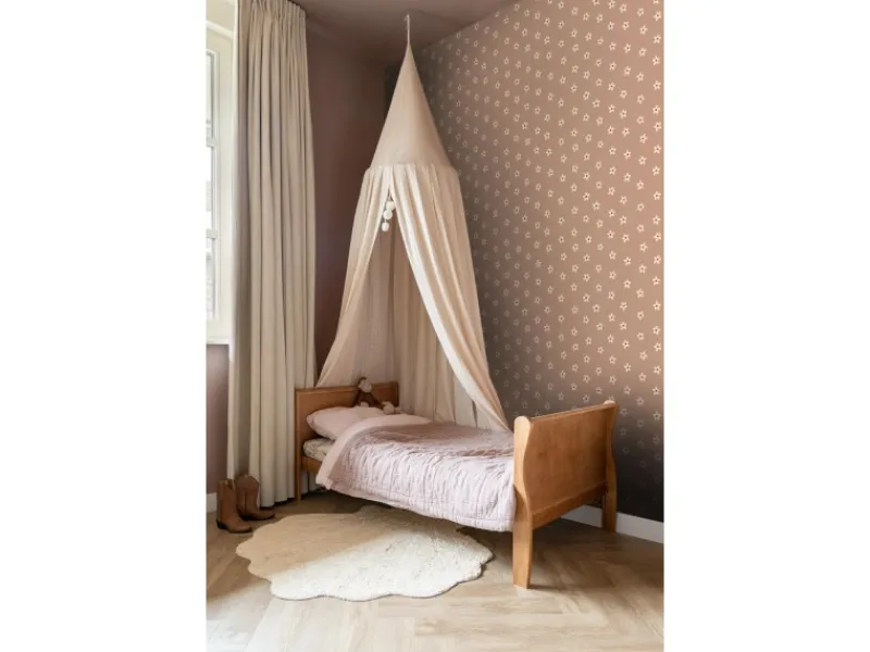 ESTAhome Tapete Gänseblümchen Terrakottarosa 53 cm x 10.05 m