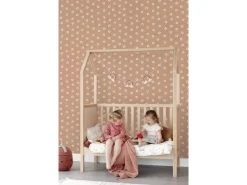 ESTAhome Tapete Gänseblümchen Terrakottarosa 53 cm x 10.05 m