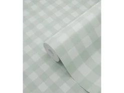 Online ESTAhome Tapete Karomuster Grün 50 X 900 Cm 131301