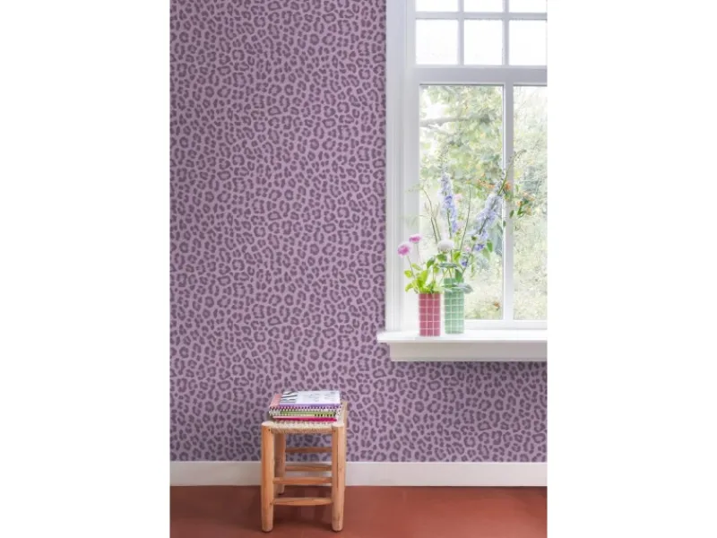 Hot ESTAhome Tapete Leopardenmuster 53 cm x 10.05 m Violett