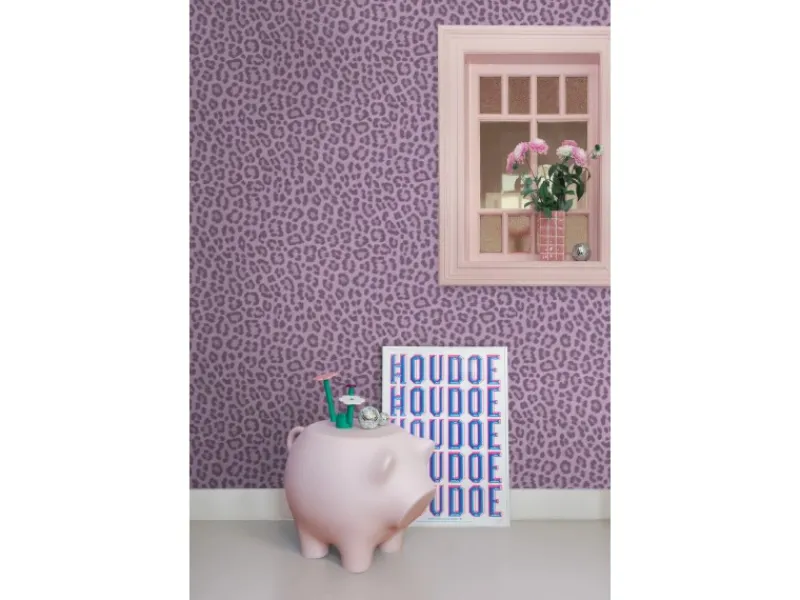 Hot ESTAhome Tapete Leopardenmuster 53 cm x 10.05 m Violett