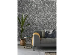 Clearance ESTAhome Tapete Panter Schwarz und Weiß 53 cm x 10,05 m 136810