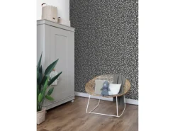 Clearance ESTAhome Tapete Panter Schwarz und Weiß 53 cm x 10,05 m 136810