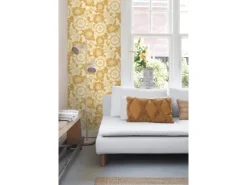 ESTAhome Tapete Retro Blumen 50 x 900 cm Gelb