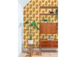 Outlet ESTAhome Tapete Retro-Ornamente Orange und Braun 50 x 900 cm