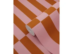 Hot ESTAhome Tapete Streifen und Rot 50 x 900 cm Rosa