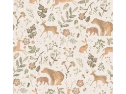 Online ESTAhome Tapete Wald Mit Waldtieren 7401 Crême-Weiß und Beige 53 cm x 1005 m