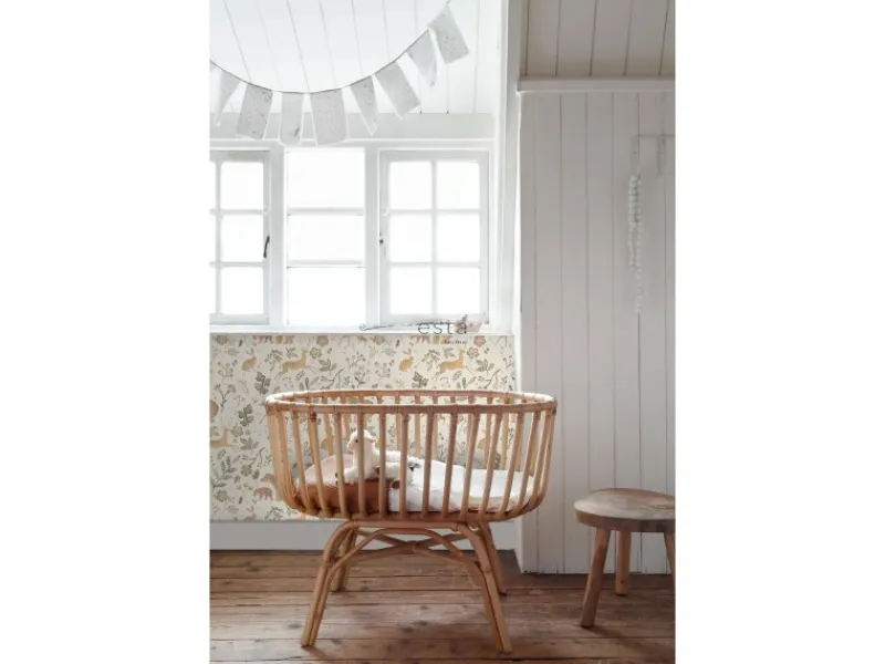 Online ESTAhome Tapete Wald Mit Waldtieren 7401 Crême-Weiß und Beige 53 cm x 1005 m