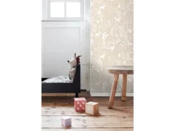 Discount ESTAhome Tapete Wald mit Waldtieren 53 cm x 10.05 m Beige