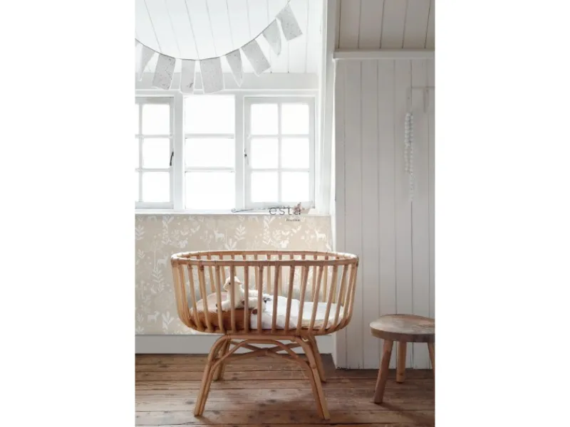 Discount ESTAhome Tapete Wald mit Waldtieren 53 cm x 10.05 m Beige