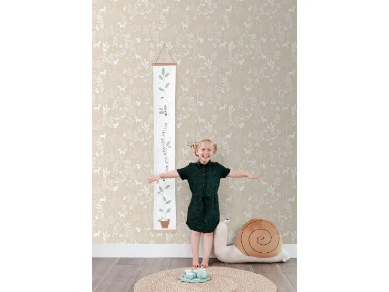 Discount ESTAhome Tapete Wald mit Waldtieren 53 cm x 10.05 m Beige