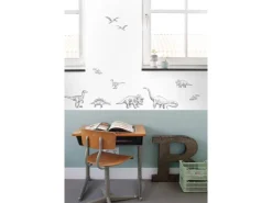 ESTAhome Wandtattoo Dinosaurier Schwarz-Weiß 47,5 cm x 66 cm 156105