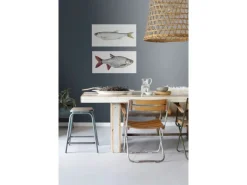 Clearance ESTAhome Wandtattoo Fisch Grau und Rot 97 x 48,5 cm 159039