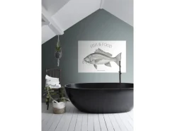 ESTAhome Wandtattoo Fisch Schwarz 145 x 97 cm 159043