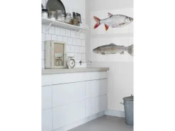 Hot ESTAhome Wandtattoo Fisch Grau und Rot 97 x 48,5 cm 159029