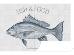 ESTAhome Wandtattoo Fisch Blau 145 x 97 cm 159034