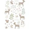 ESTAhome Wandtattoo Hirsche Beige und Grün 33 cm x 47,5 cm 156118