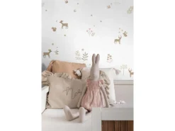 Best ESTAhome Wandtattoo Hirsche Beige und Rosa 33 cm x 47,5 cm 156122