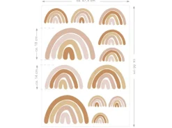ESTAhome Wandtattoo Regenbogen Terrakottarosa 47,5 cm x 66 cm 156113