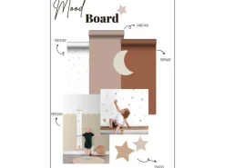 ESTAhome Wandtattoo Sternenhimmel Sandbraun und Terrakotta 47,5 cm x 66 cm 156110