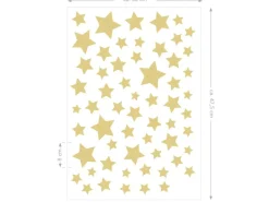 ESTAhome Wandtattoo Sternenhimmel Gelb 33 cm x 47,5 cm 156120