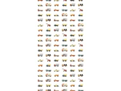 Outlet ESTAhome Wandtattoo Tierköpfe Grau und Blau 70 x 51 cm 158967