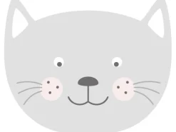 Hot ESTAhome Wandtattoo Tierköpfe Hellgrau 70 x 58 cm 158970