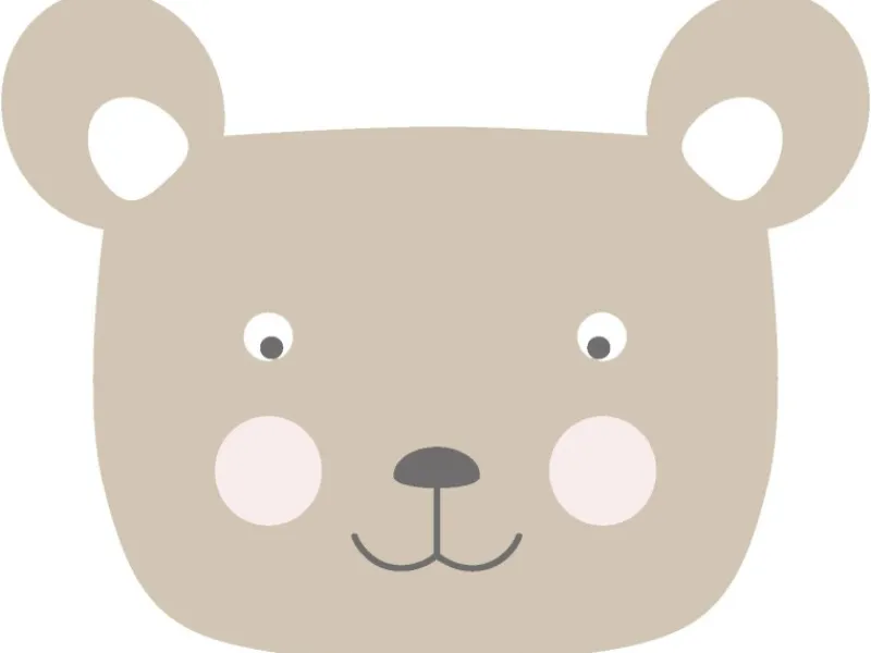 ESTAhome Wandtattoo Tierköpfe Beige 70 x 55 cm 158972