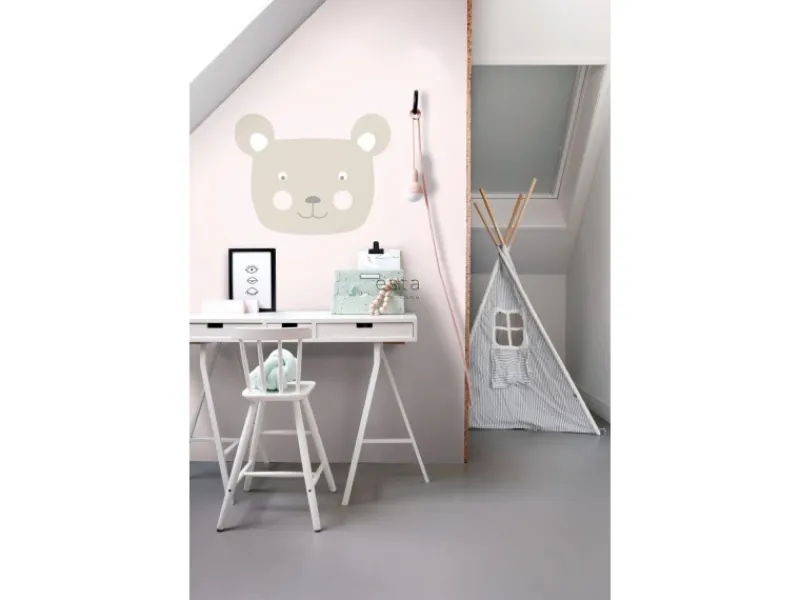 ESTAhome Wandtattoo Tierköpfe Beige 70 x 55 cm 158972