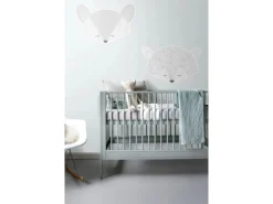 New ESTAhome Wandtattoo Tierköpfe Hellgrau 70 x 48 cm 158968