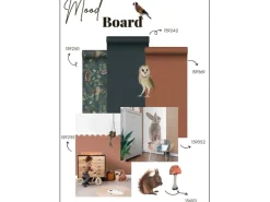 ESTAhome Wandtattoo Waldtiere Braun 47,5 cm x 66 cm 156101