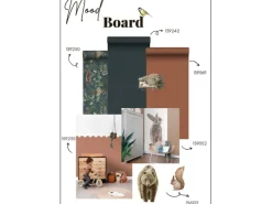 ESTAhome Wandtattoo Waldtiere Braun 47,5 cm x 66 cm 156102