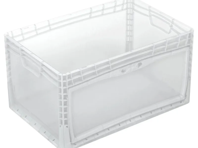 Clearance Eurobox-System Box Flap Side 60 x 40 x 32 cm Transparent