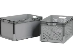 Discount Eurobox-System Box Vollwand 60 cm x 40 cm x 32 cm Grau