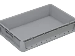 Hot Eurobox-System Box Vollwand 60 cm x 40 cm x 12 cm Grau