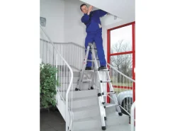 Euroline Premium 31621 Vario-Klappleiter mit Rollen 4x4 Sprossen