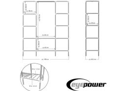 eyepower Breiter XXL Kleiderschrank 178 x 148 x 44,5 cm