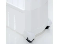 Sale eyepower 4er Nischenwagen mit Regalen und Rollen 12,5 cm Weiß