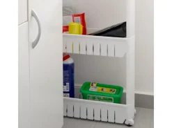 Sale eyepower 4er Nischenwagen mit Regalen und Rollen 12,5 cm Weiß