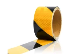 Hot eyepower Reflektor Warnklebeband Schwarz-Gelb 5 x 300 cm Selbstklebend