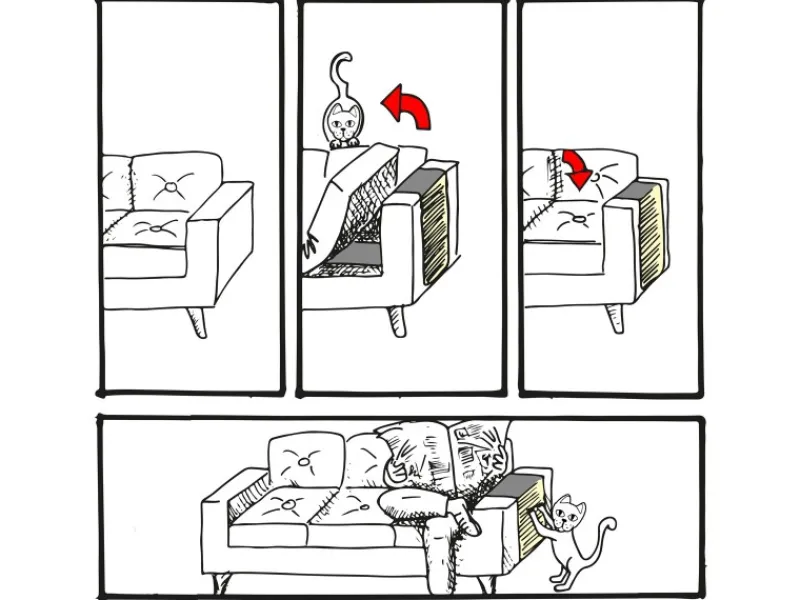 eyepower Sisal XXL Katzen Kratzschutz für Möbel 130 x 44 cm